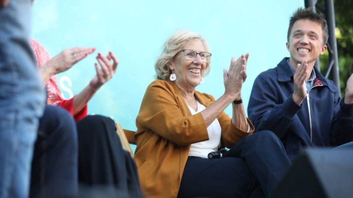 Carmena, en un reciente acto con Errejón
