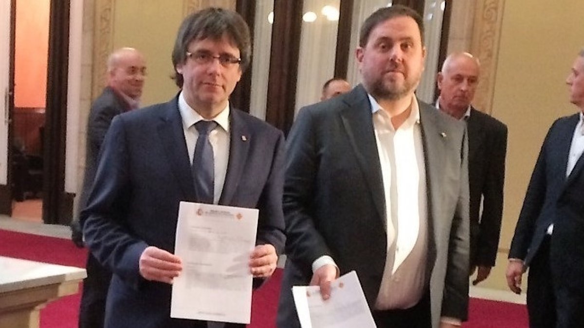 Puigedmont y Junqueras, en diciembre de 2016