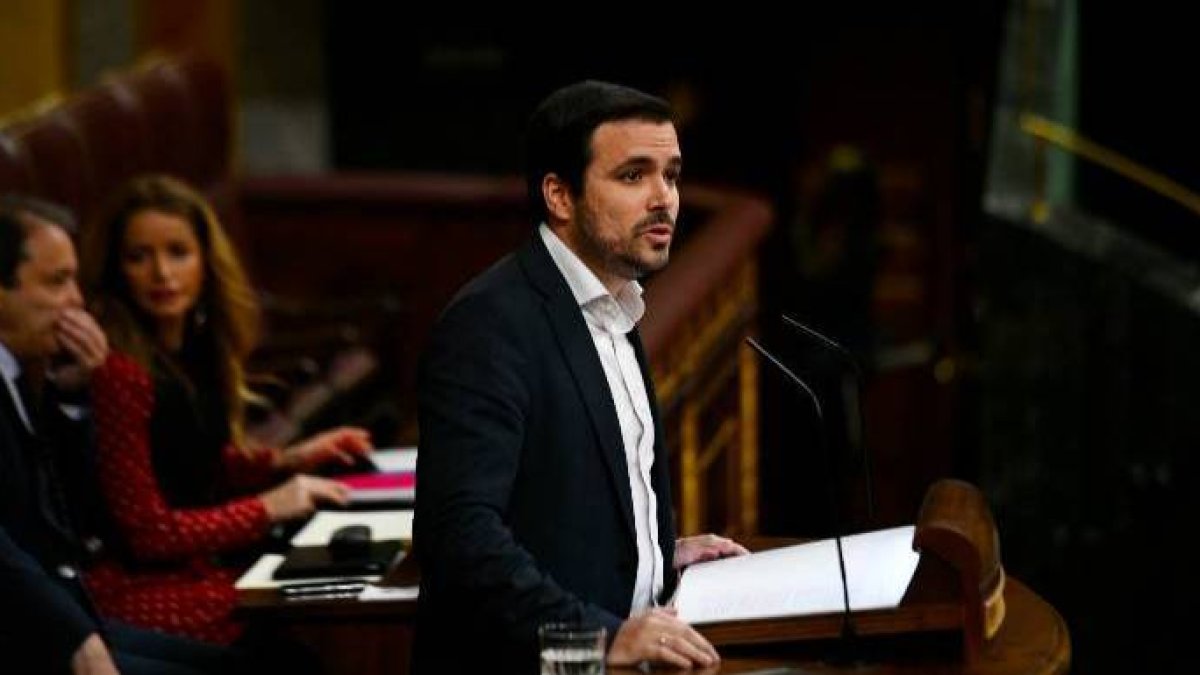 Alberto Garzón, este miércoles en el Congreso.