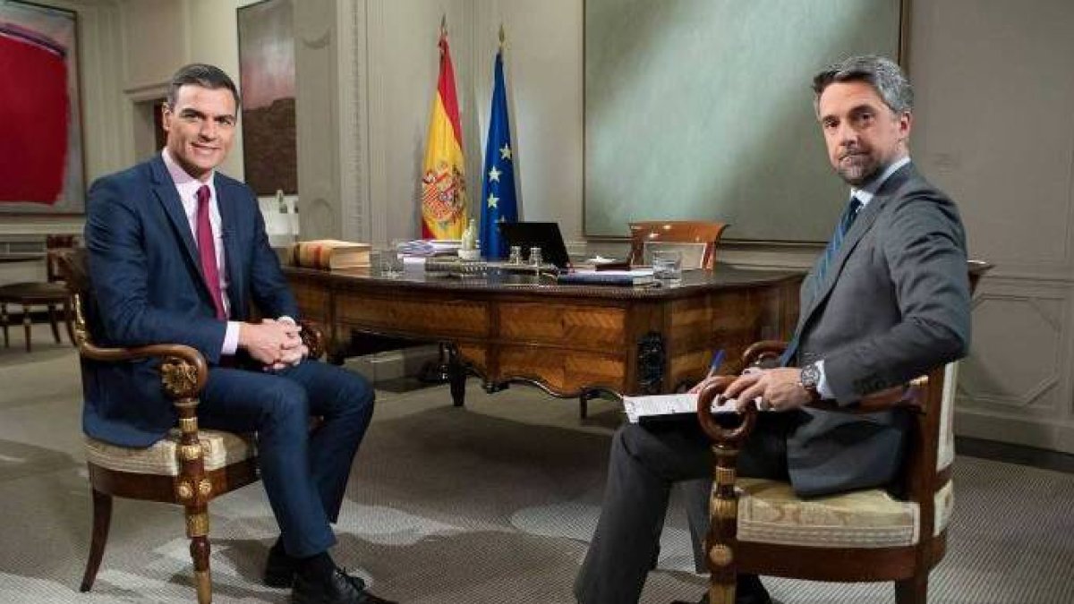 Pedro Sánchez en su última entrevista en TVE.