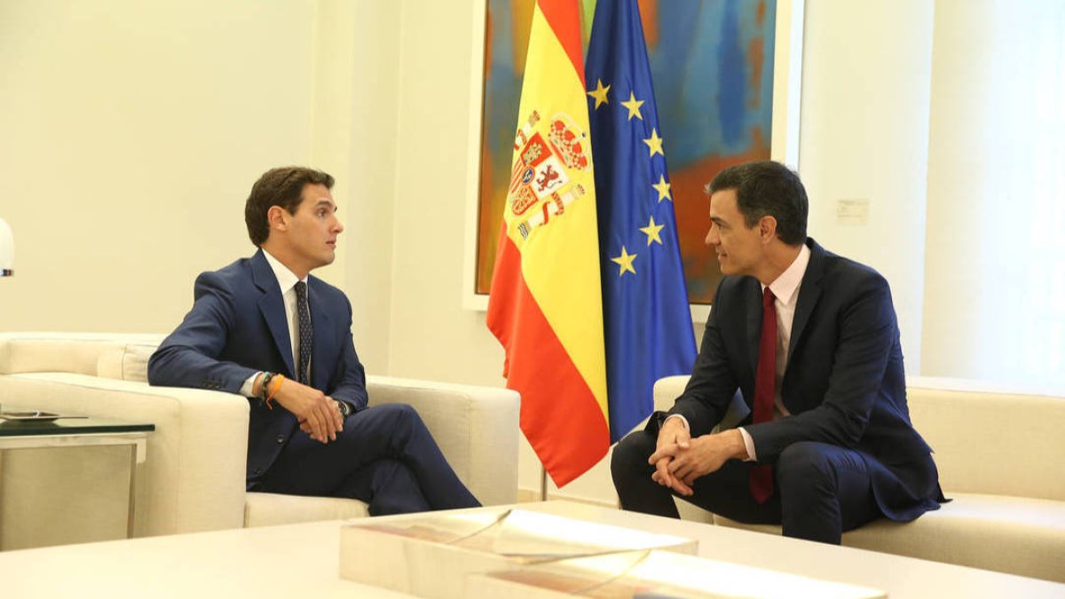 Sánchez y Rivera en La Moncloa.
