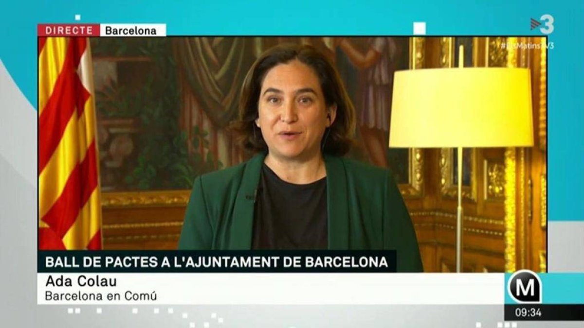 Ada Colau, recientemente en TV3