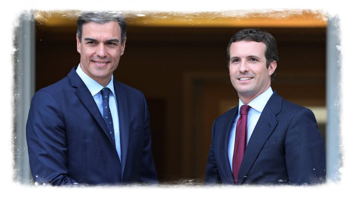 Sánchez y Casado, este lunes en Moncloa