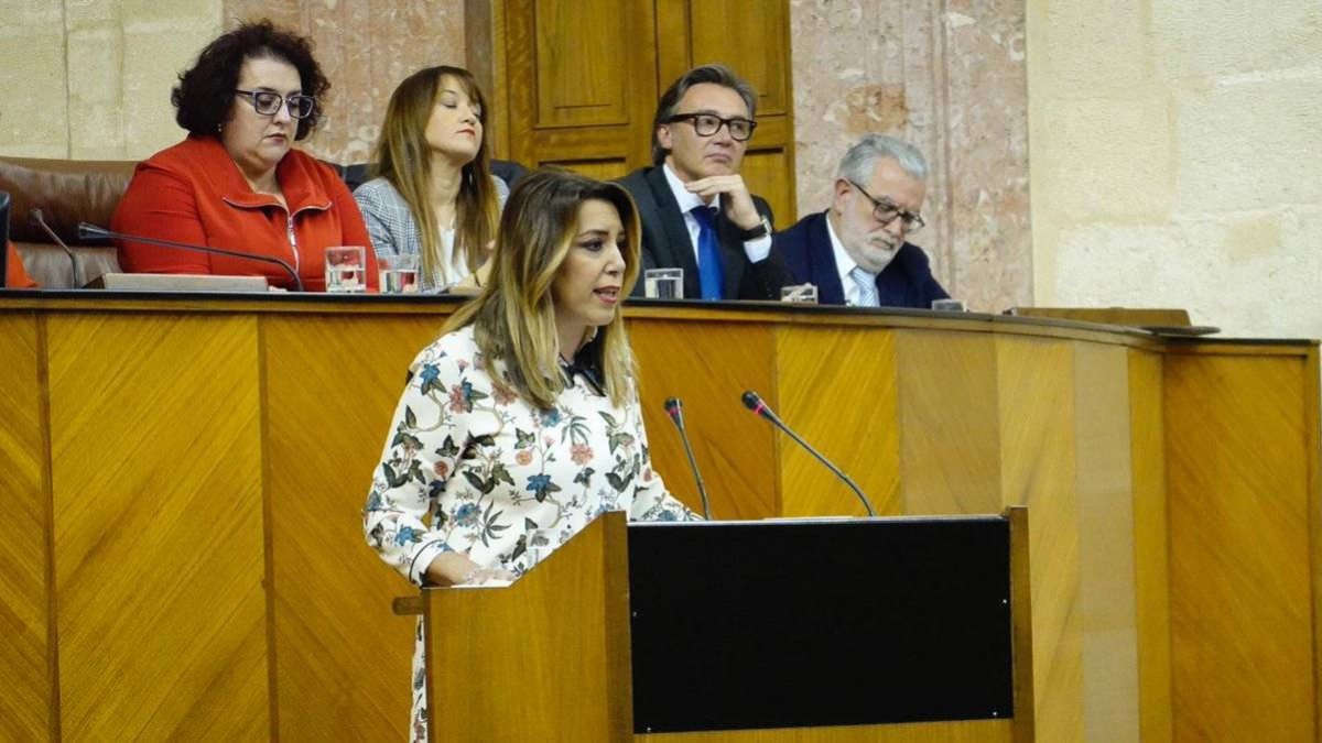 Susana Díaz, en su primera intervención como líder de la oposición.