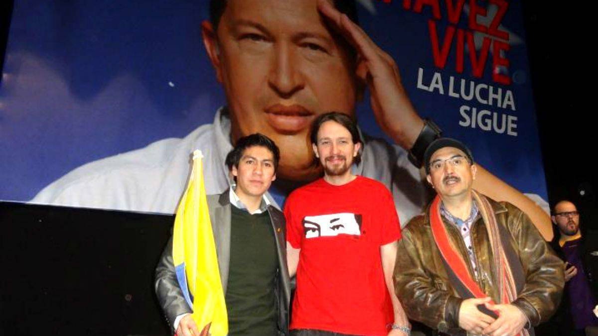 Pablo Iglesias, en un acto de apoyo al chavismo