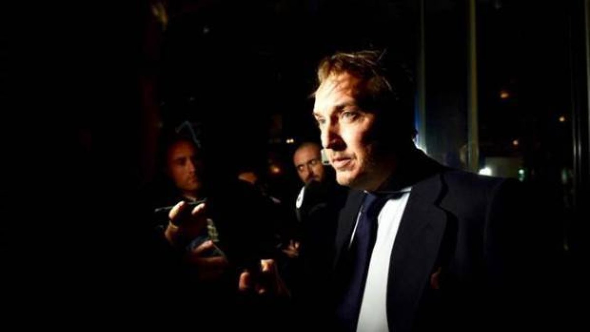 El presidente Quico Catalán, a su llegada al palco del Camp Nou