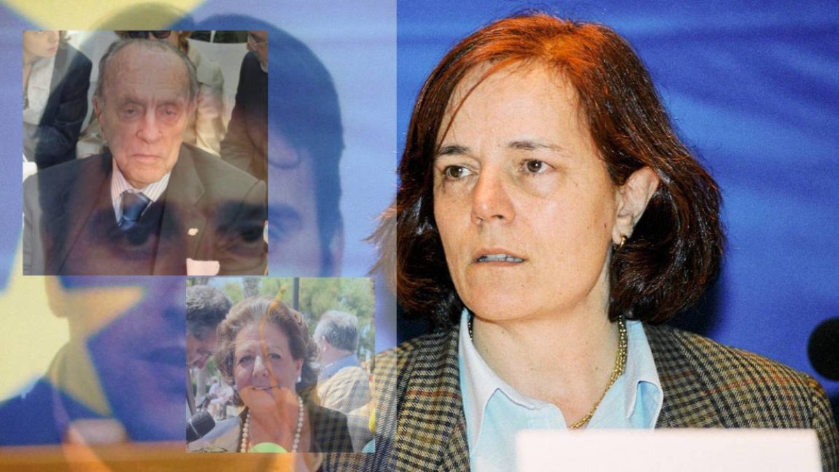 Fotomontaje con Loyola de Palacio, Manuel Fraga, Miguel Ángel Blanco y Rita Barberá