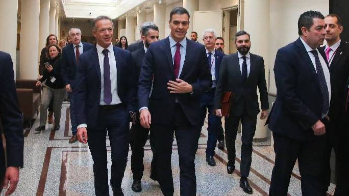 Pedro Sánchez, este martes en el Senado.