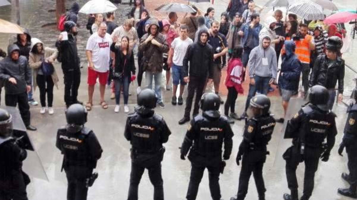 Un policía, tras el 1-0:
