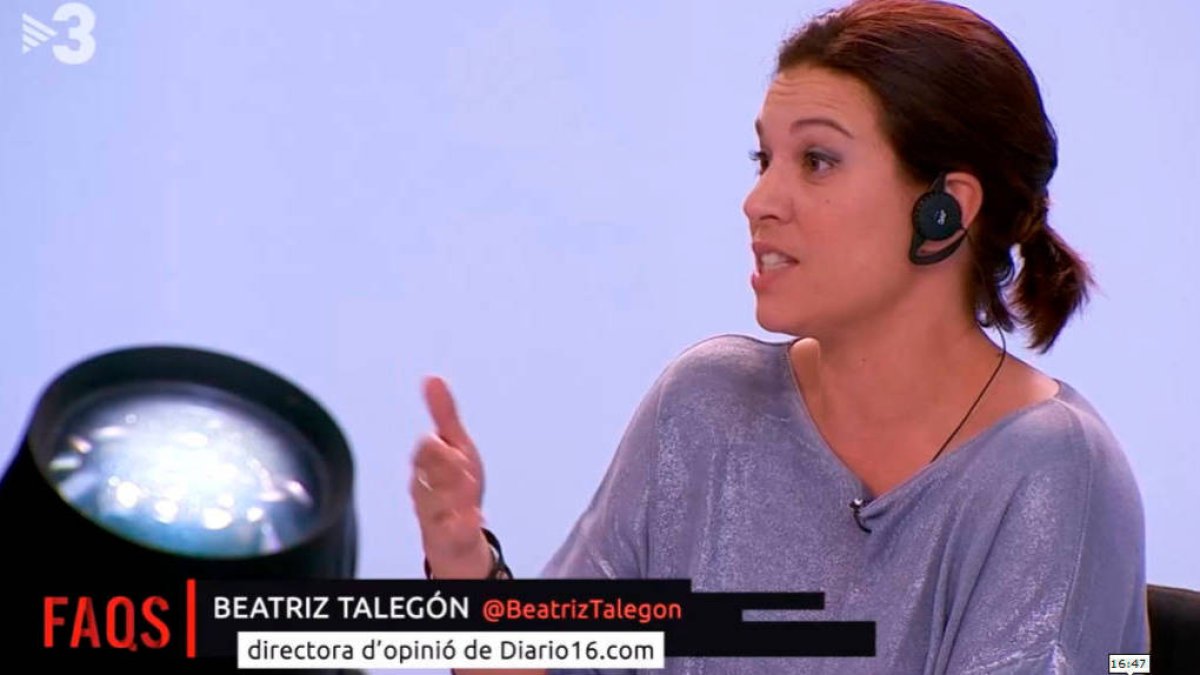 Talegón durante una de sus múltiples intervenciones en TV3.