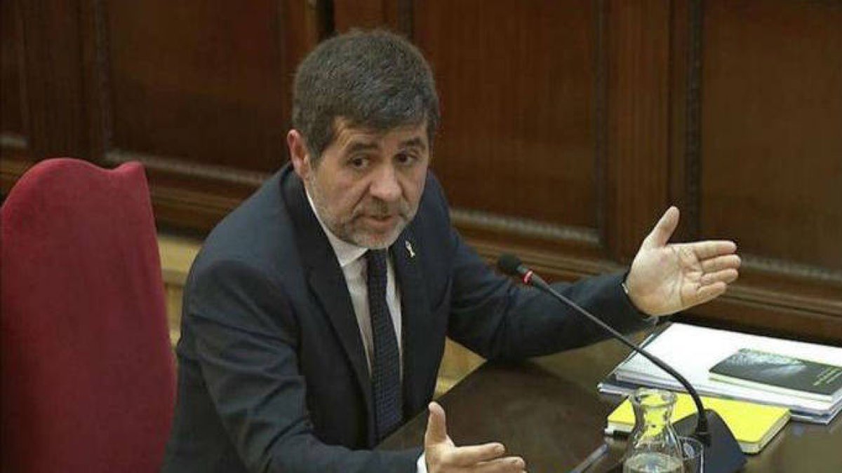 Jordi Sànchez durante su declaración.