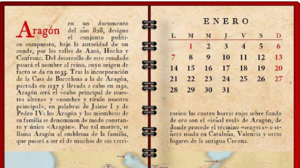 Calendario 2019 del Gobierno de Aragón