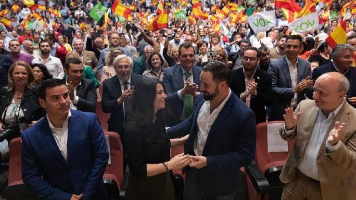 Abascal, este miércoles en un mitin en Granada.
