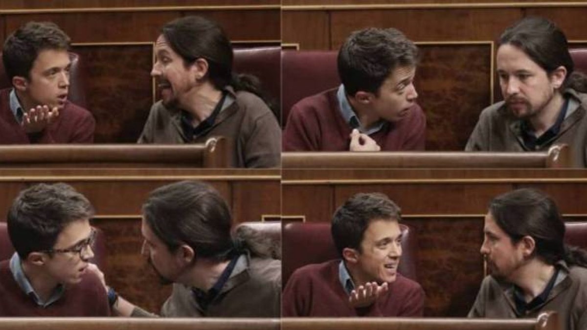 Iglesias y Echenique en una bronca en el Congreso que se hizo viral en su día.