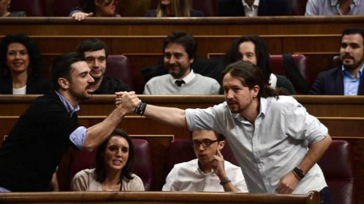 Espinar e Iglesias antes de la retirada del primero.