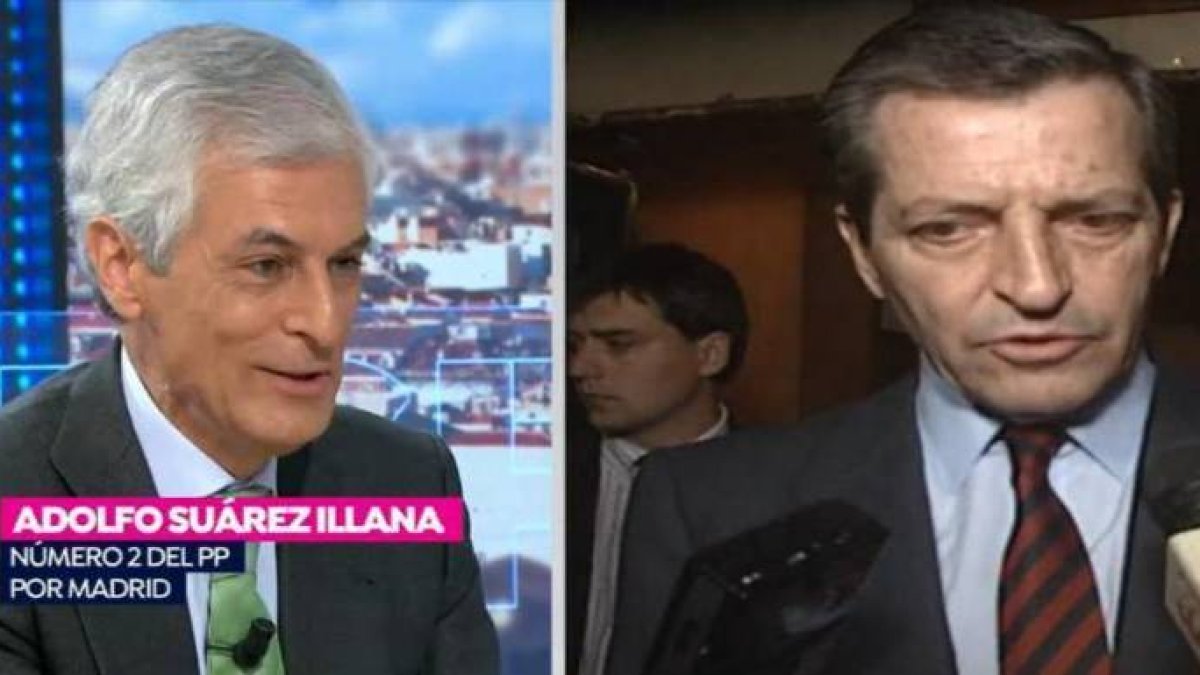 Adolfo Suárez Illana, este martes en Espejo Público, rememorando la memoria del expresidente.