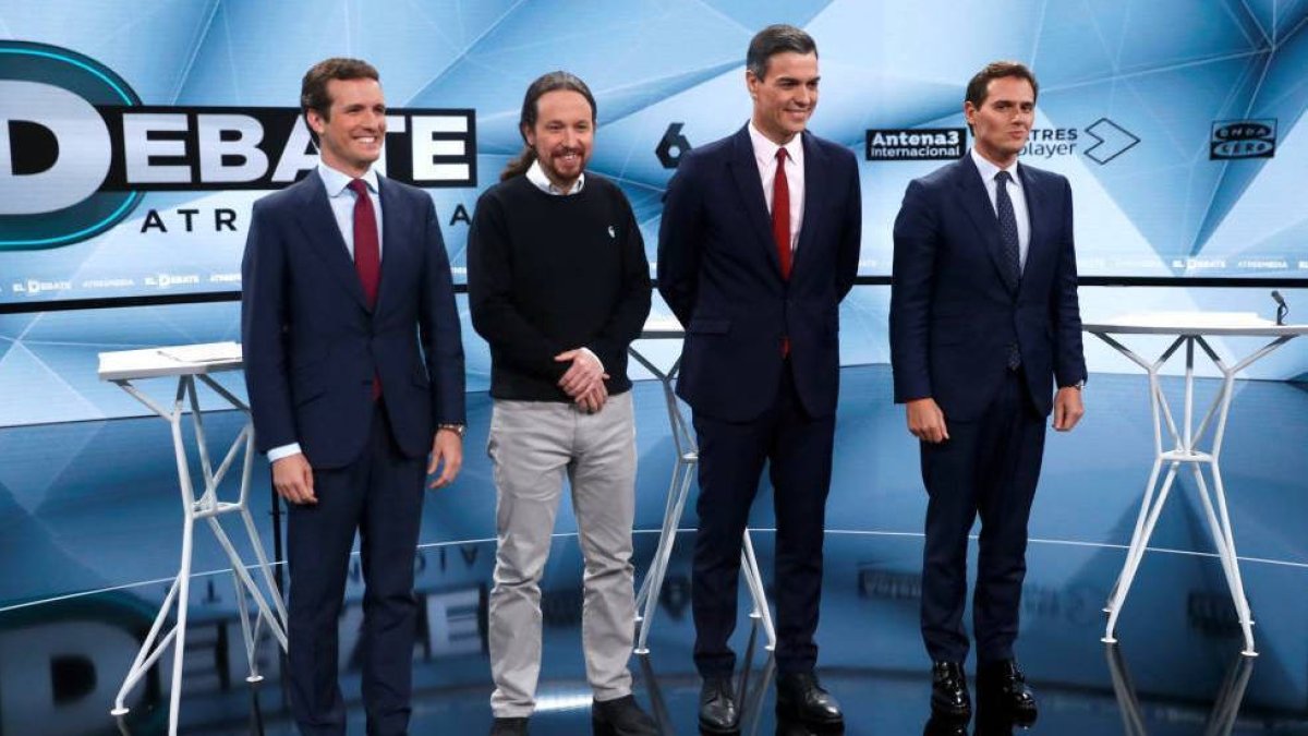 Sánchez se medirá con Casado, Rivera e Iglesias en el primer día del debate