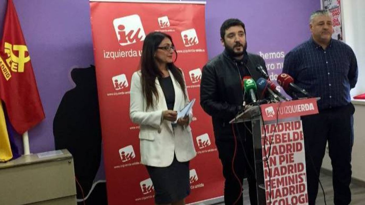 Los dirigentes de IU Madrid, presentado este martes los resultados de la consulta a sus bases.