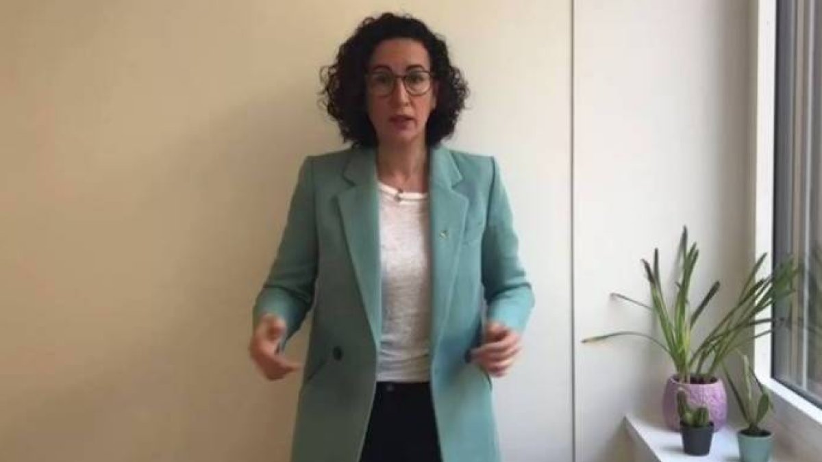 Marta Rovira, este jueves desde Ginebra en campaña electoral.