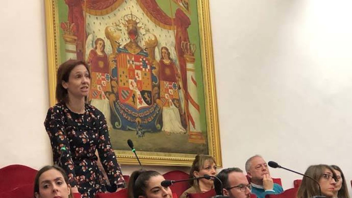 La edil Ana Arabid, en un momento del pleno.
