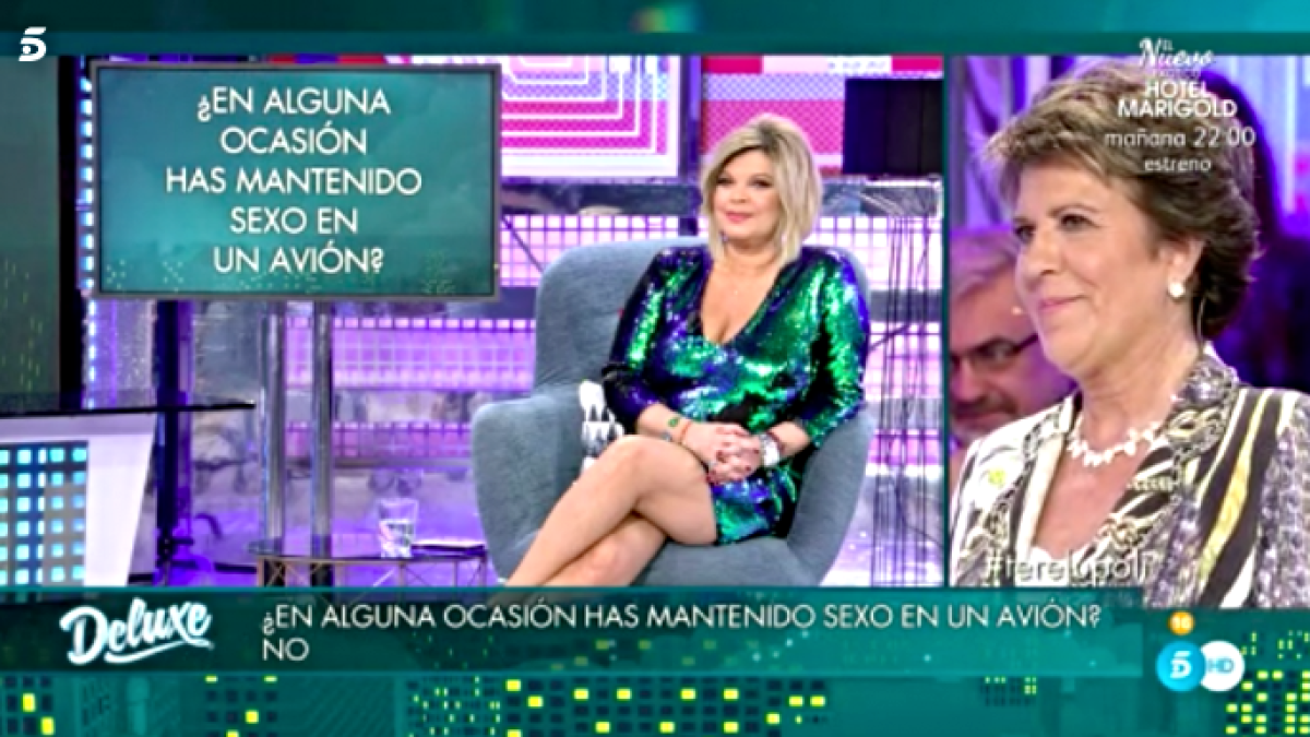 Terelu Campos, en su polígrafo en el 'Deluxe'.