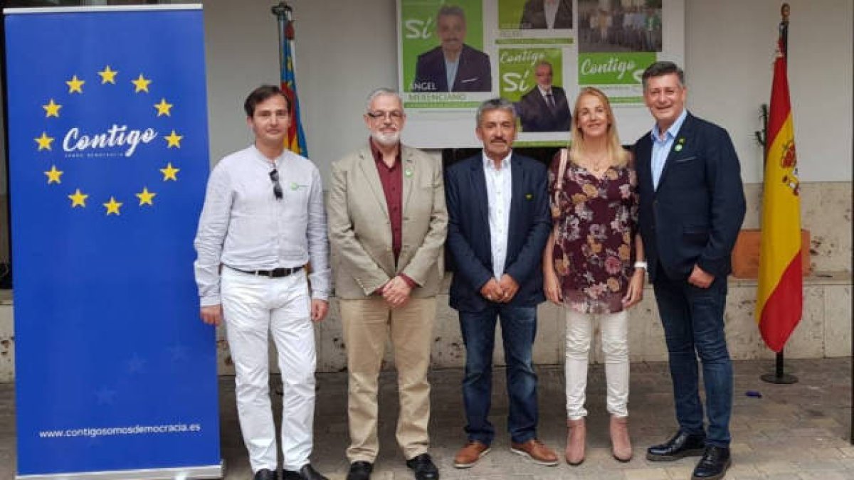 Domingo Rojo, José Enrique Aguar y Merenciano en Buñol