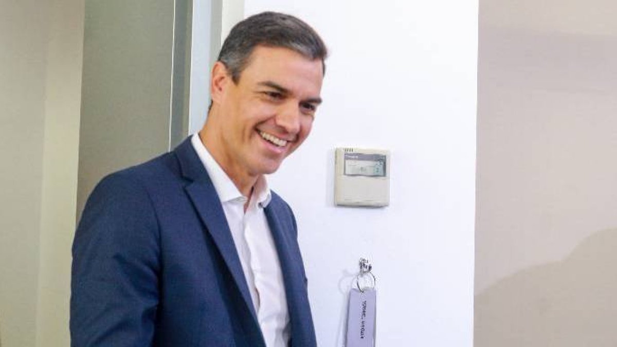 Sánchez, sonriente, este viernes después de una nueva ronda de entrevistas.