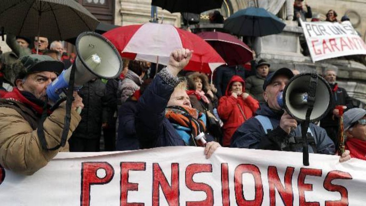 Una de las manifestaciones de pensionistas.