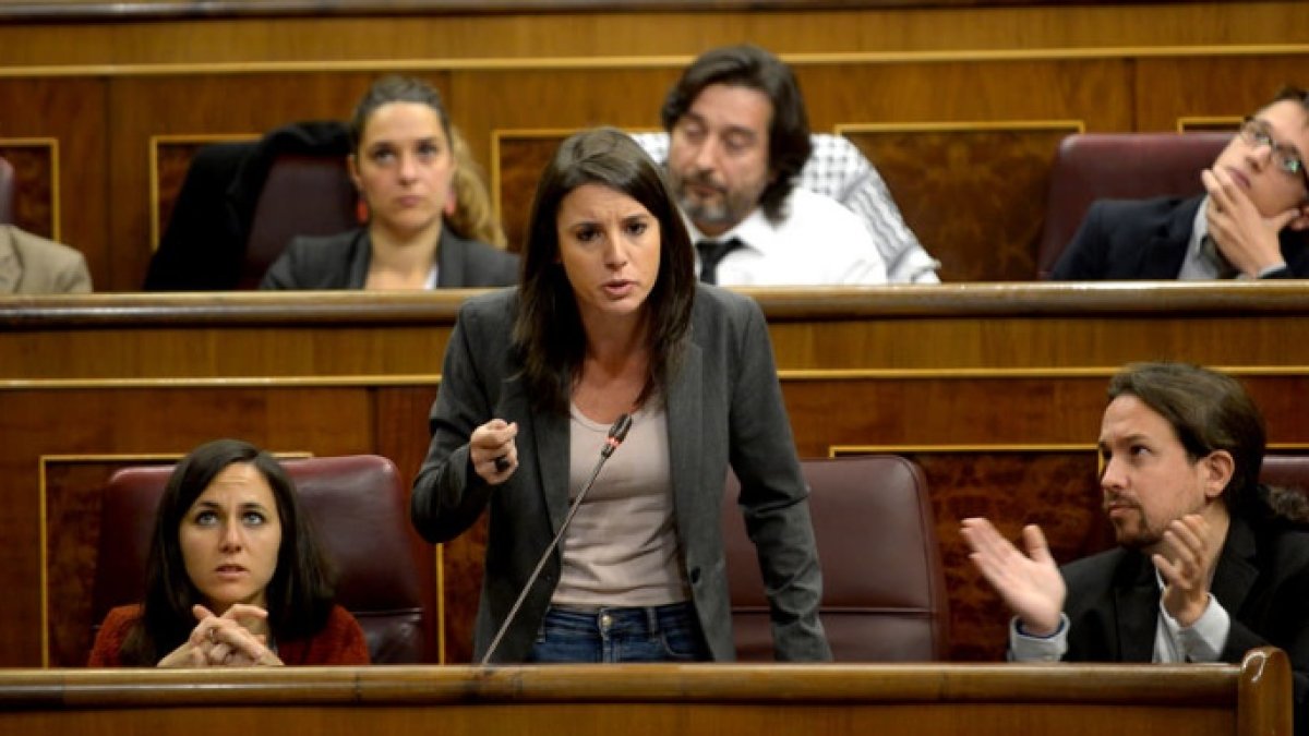 Irene Montero, este miércoles en el Congreso.