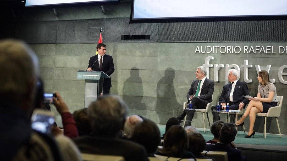 Albert Rivera durante la presentación del libro de Luis Garicano.