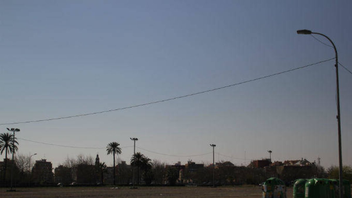 El solar elegido para levantar el Valencia Arena