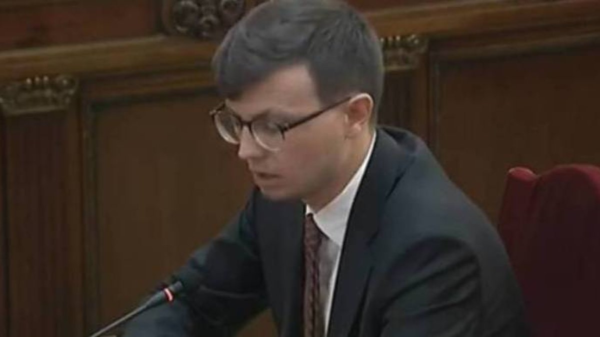 Jordi Martínez Soler, asesor de Carmen Forcadell este miércoles en el Supremo.