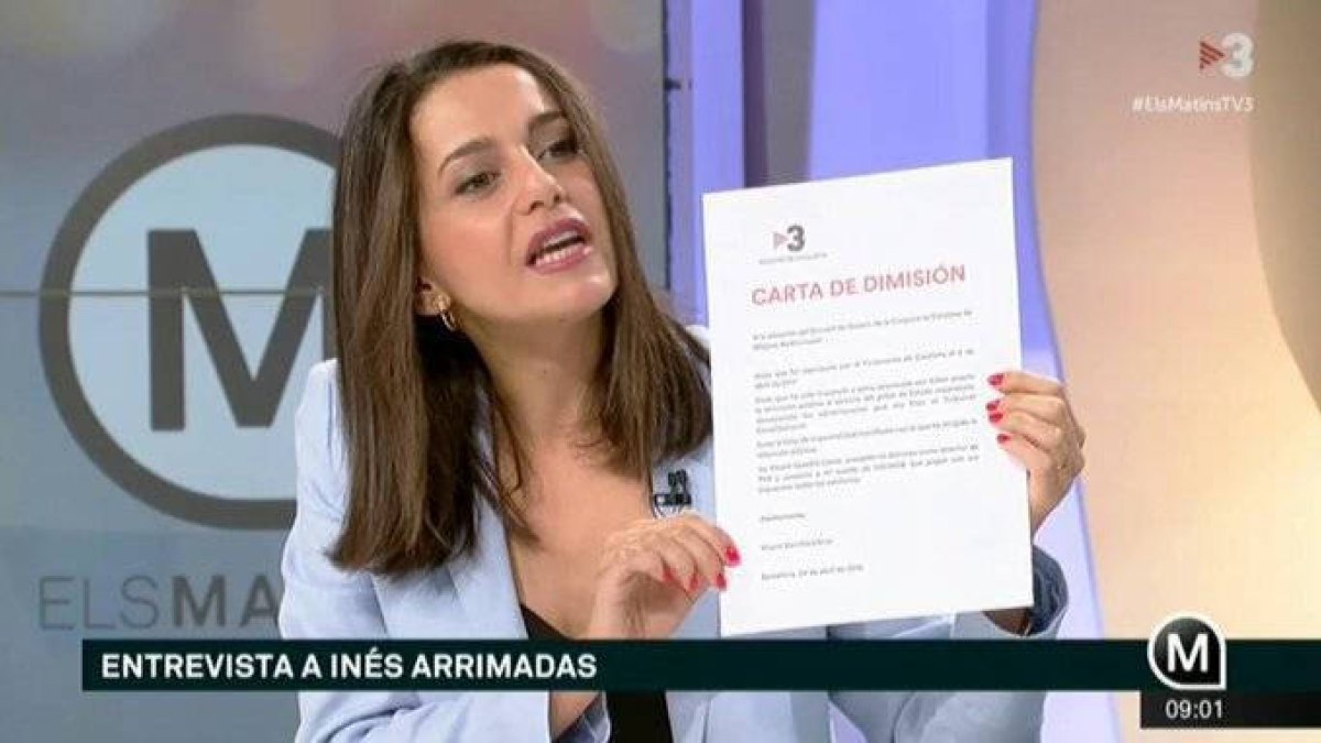 Arrimadas abronca en vivo a TV3 por su