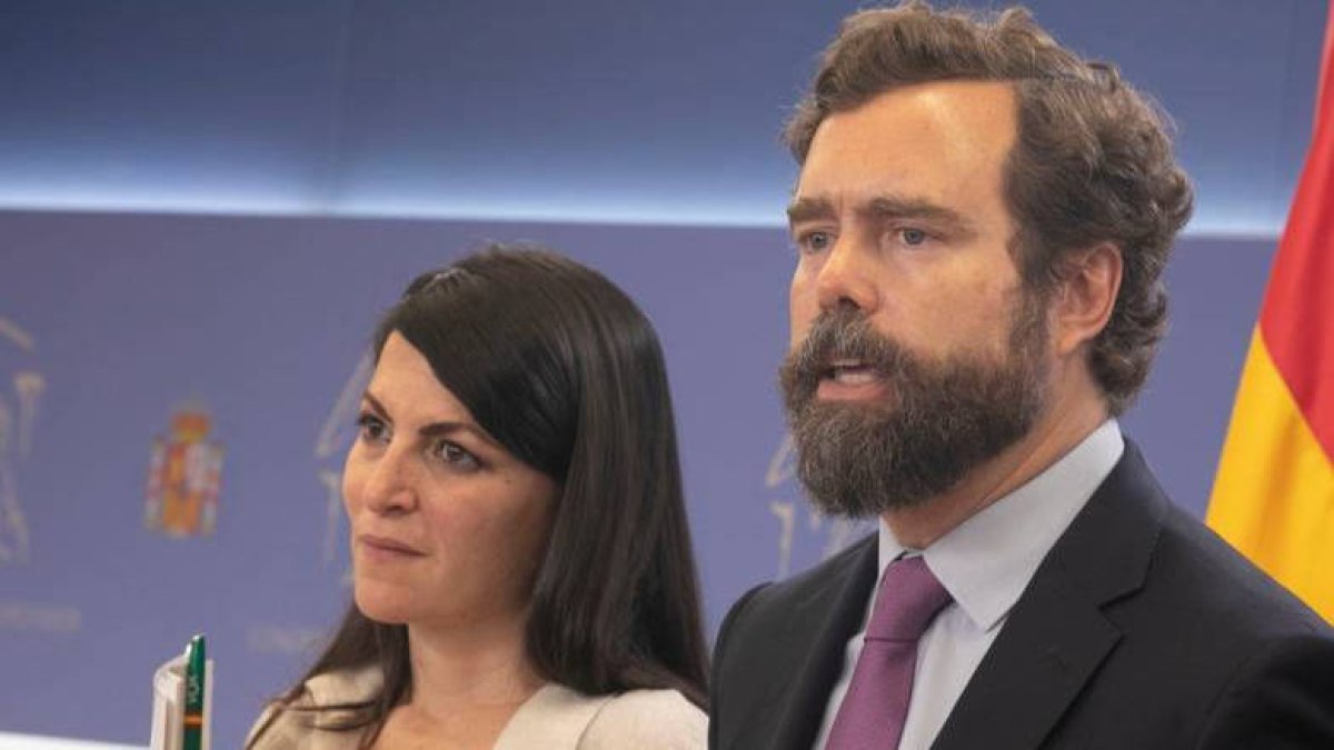 Los diputados de Vox Iván Espinosa de los Monteros y Macarena Olona.