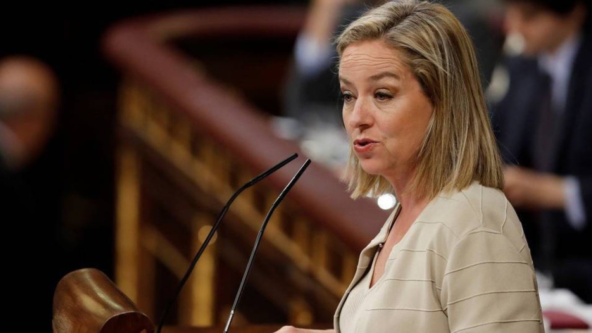 Ana Oramas durante su intervención en el Congreso.