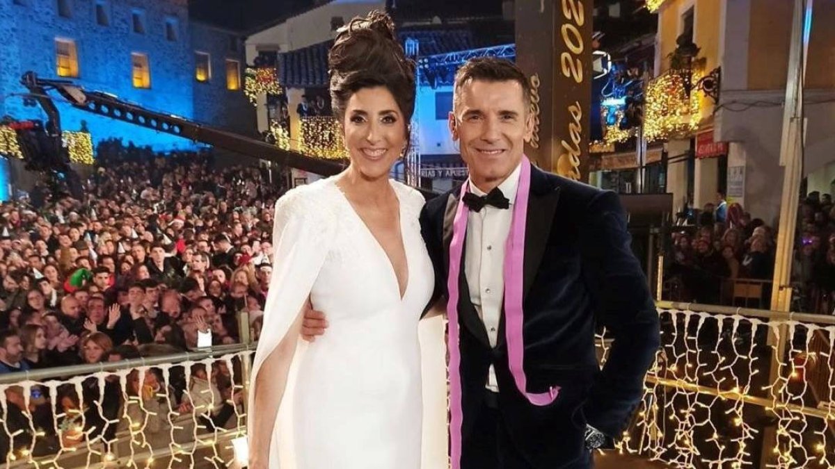 Paz Padilla y Jesús Vázquez en la última noche del año 2019.