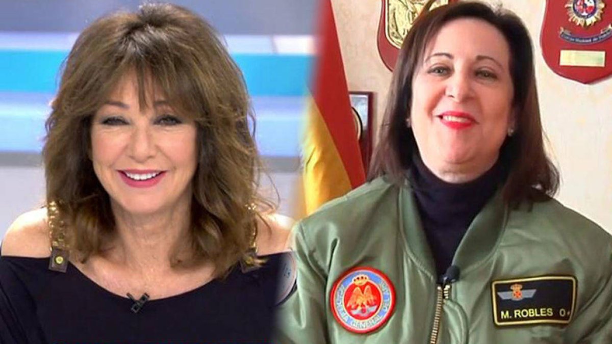 La aparición de la ministra de Defensa a lo 'Top Gun' descuadra a Ana Rosa