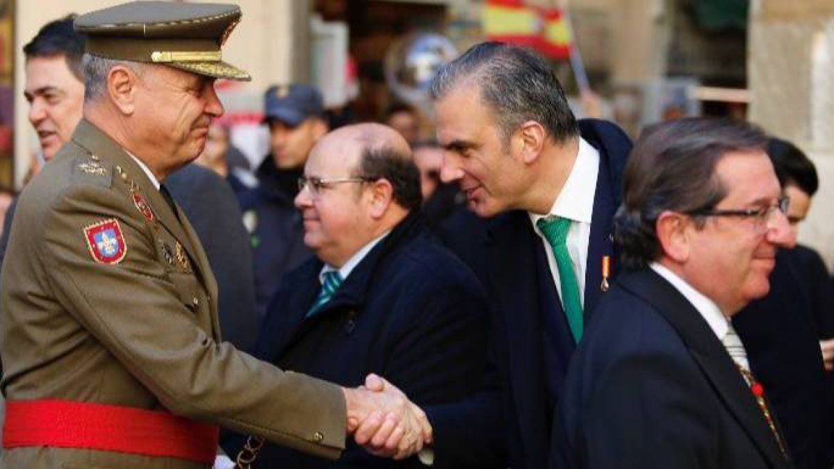 Ortega-Smith, este jueves en el Día de la Toma, en Granada.