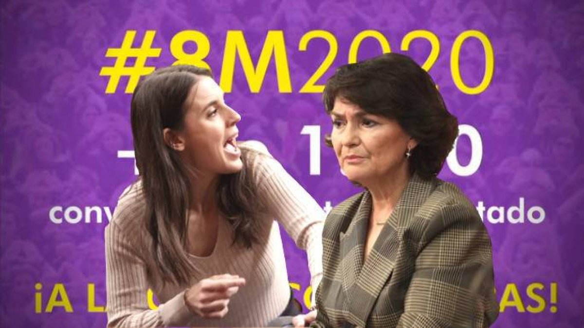Irene Montero y Carmen Calvo, ambas enfermaron