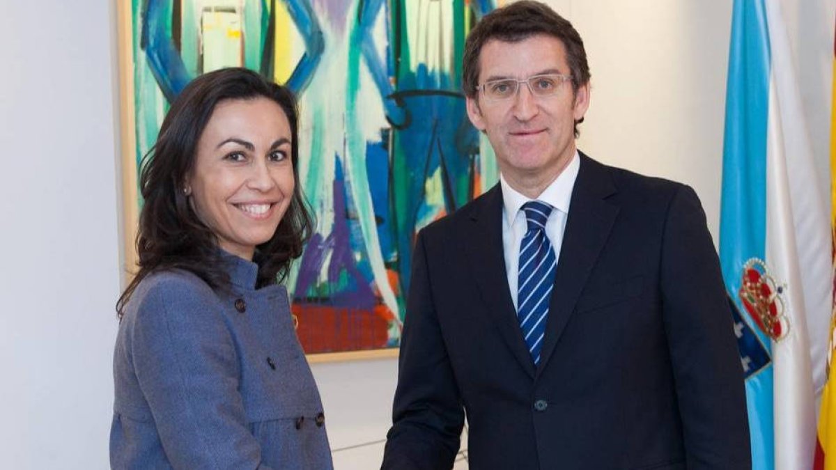 María Ramallo junto a Alberto Núñez Feijóo.