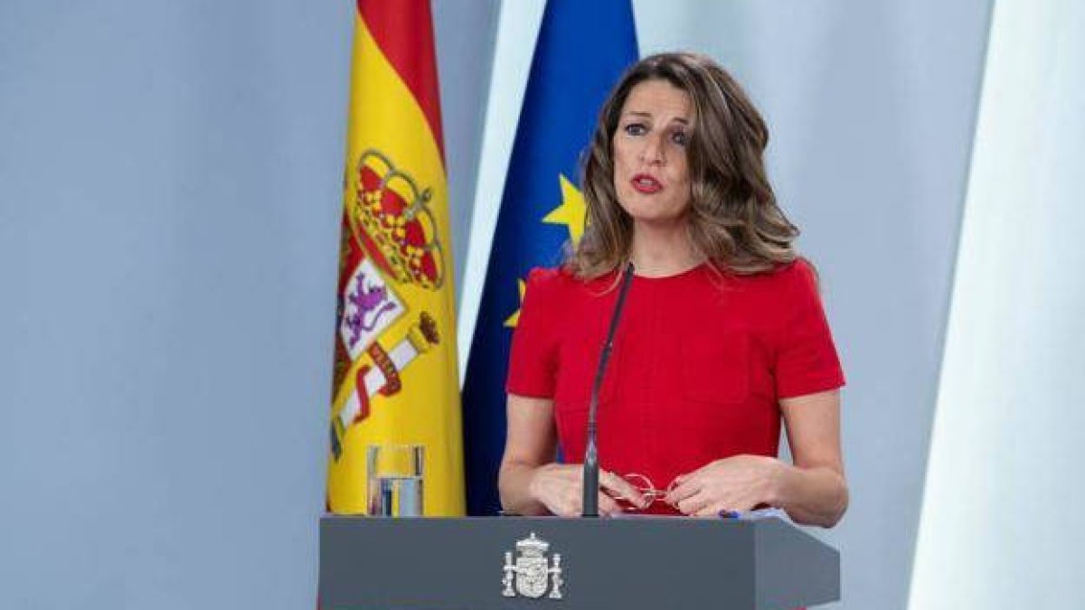 La ministra de Trabajo, Yolanda Díaz.