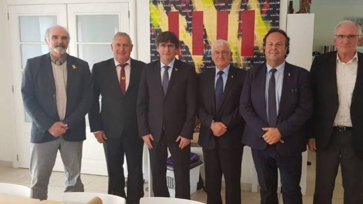 Puigdemont este martes, en un acto en Bruselas.