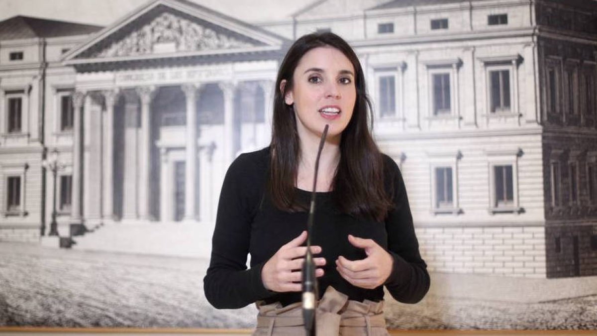 La ministra de Igualdad, Irene Montero