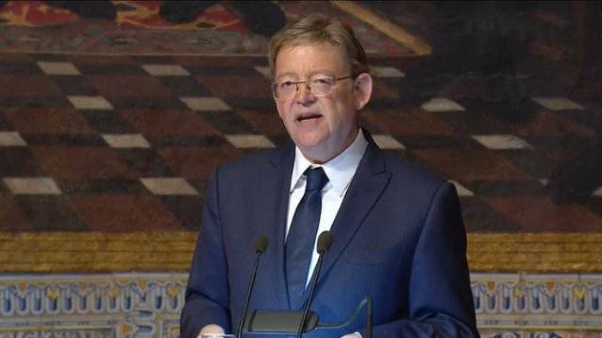Ximo Puig durante su discurso institucional
