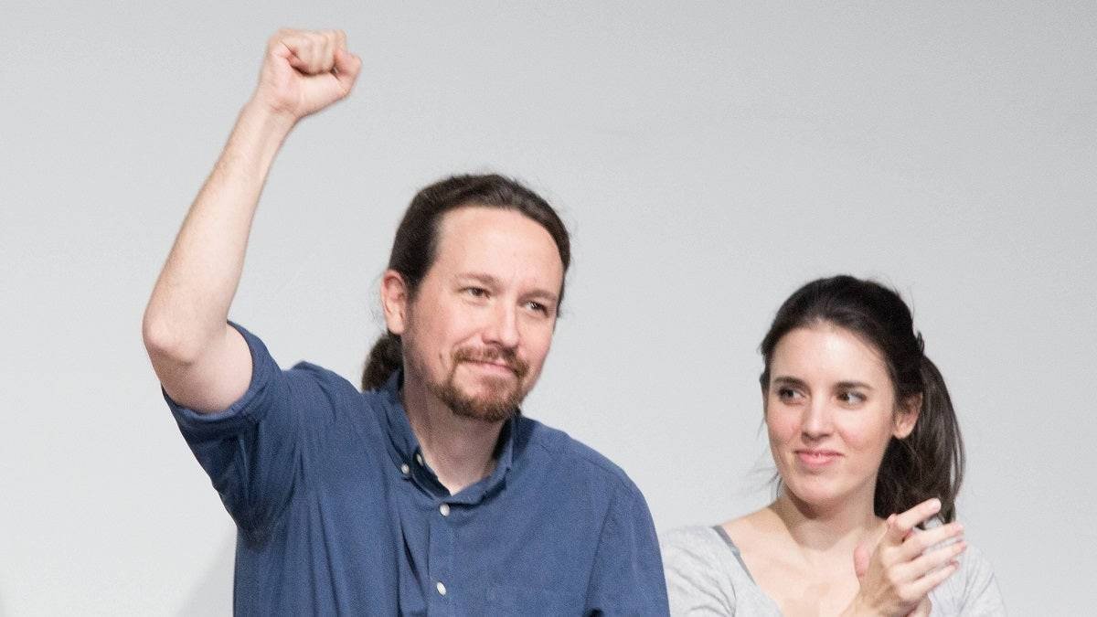 Pablo Iglesias con Irene Montero
