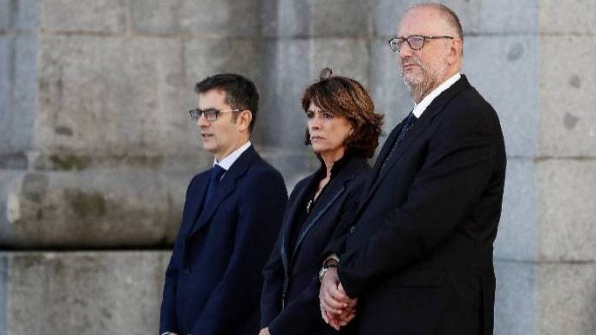 La exministra de Justicia, Dolores Delgado, el día de la exhumación de los restos de Franco.