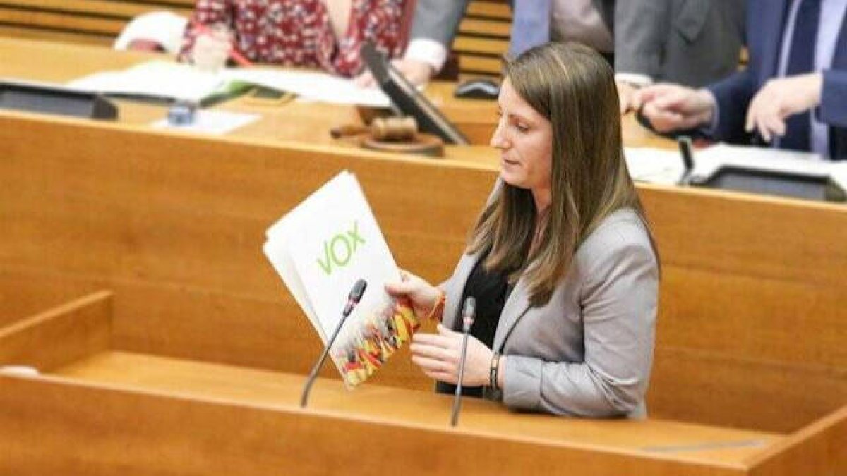 Ana Vega, portavoz del grupo parlamentario de Vox en les Corts Valencianes