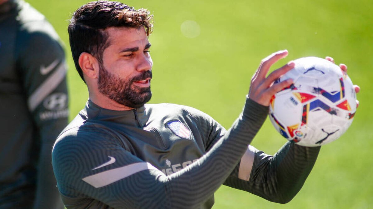 Diego Costa, en uno de sus últimos entrenamientos antes de ser diagnosticada la trombosis que padece.