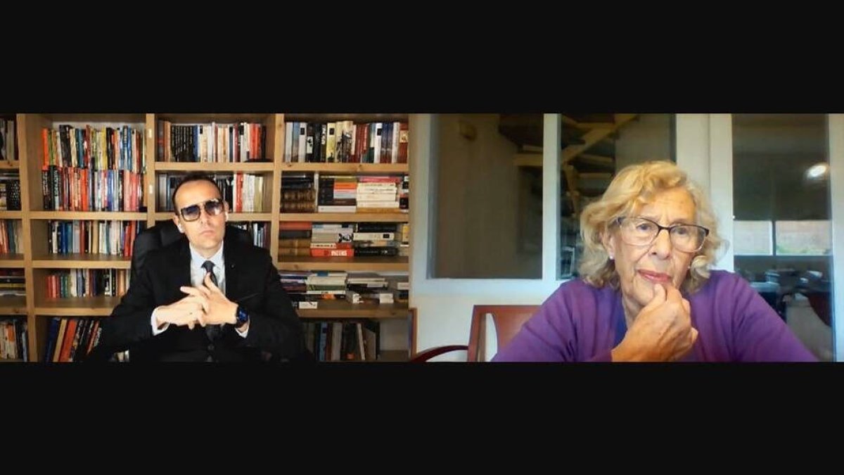 Risto Mejide y Manuela Carmena en Cuatro