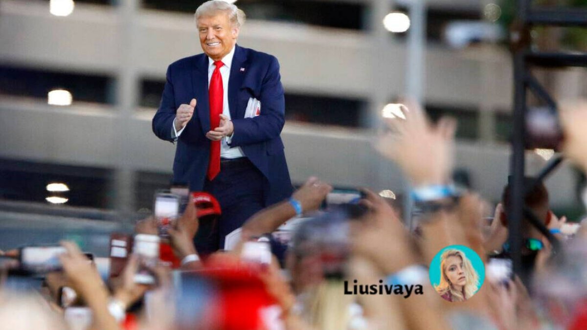 Donald Trump durante un mitin.
